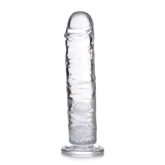 JOCK C-THRU SLIM 8" CLEAR TPE DILDO
