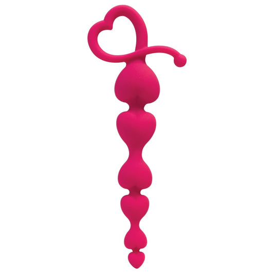 MORE HEARTS ANAL BEADS - MAGENTA
