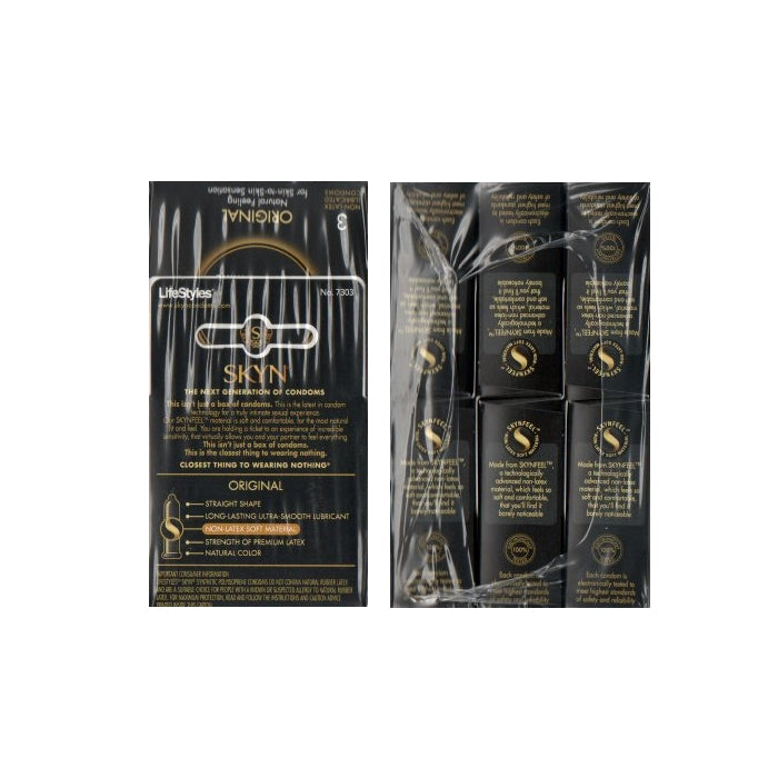 LIFESTYLES 3'S SKYN ORIGINAL 6 PACK - GOLD