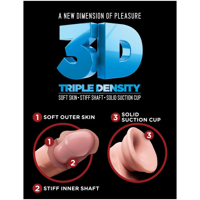 KING COCK PLUS TRIPLE DENSITY DOUBLE PENETRATOR - LIGHT