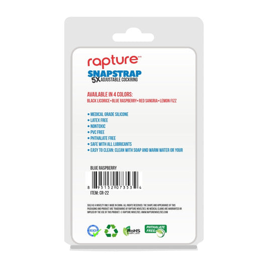 SNAPSTRAP 5X ADJUSTABLE COCKRING - BLUE RASPBERRY