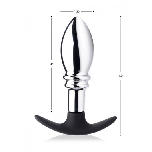 DARK STOPPER METAL & SILICONE ANAL PLUG