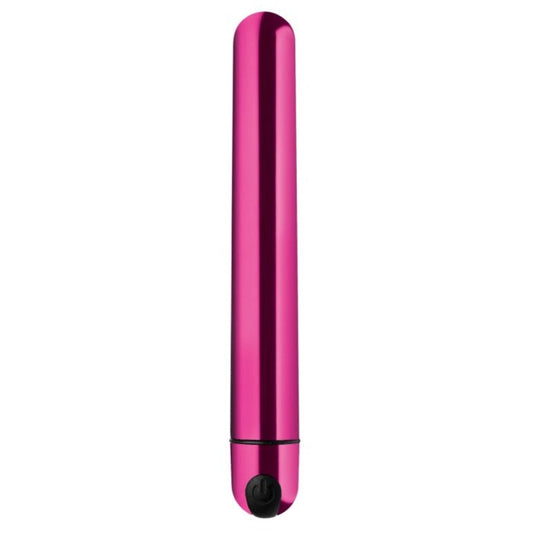 BG 10X SLIM METALLIC BULLET - PINK - RECHARGEABLE - 6.5"