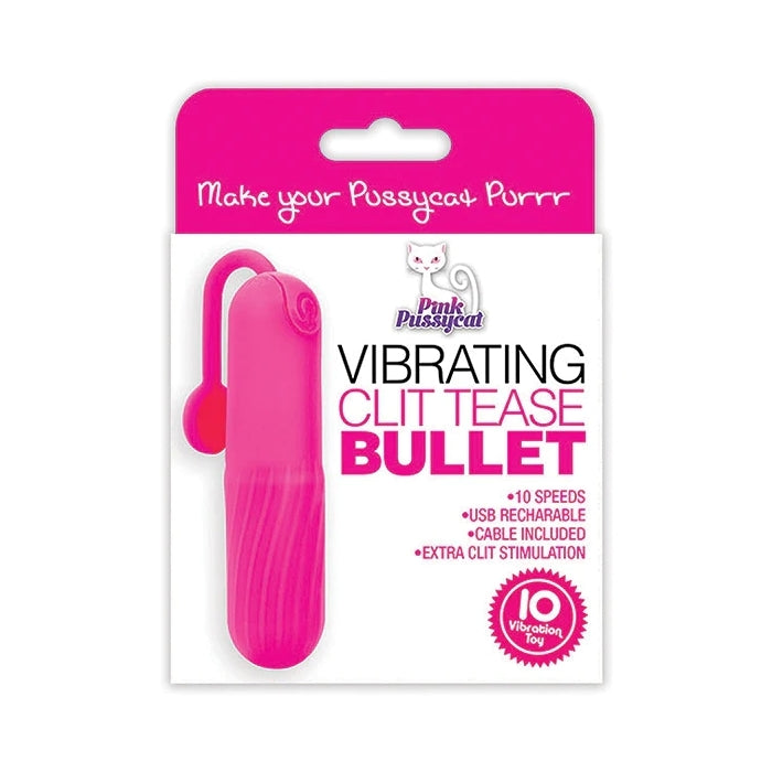 PINK PUSSYCAT VIBRATING CLIT TEASE BULLET - PINK