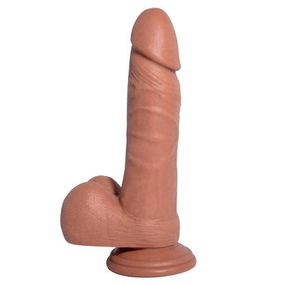 MISTER HAPPY 5.5" DILDO W/ BALLS - CARAMEL