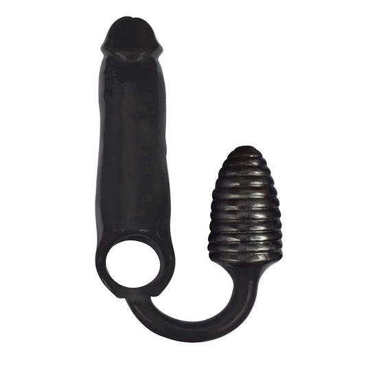 ROOSTER XXXPANDER RIBBED COCKSHEATH & BUTTPLUG