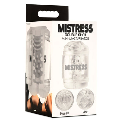 MASTURBATOR CLEAR MISTRESS DOUBLE SHOT PUSSY/ASS MINI