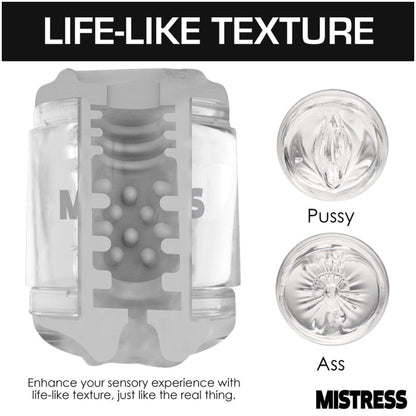 MASTURBATOR CLEAR MISTRESS DOUBLE SHOT PUSSY/ASS MINI