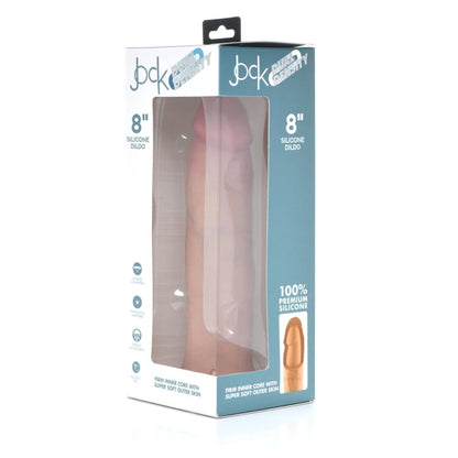 JOCK 8" DUAL DENSITY SILICONE DILDO - LIGHT