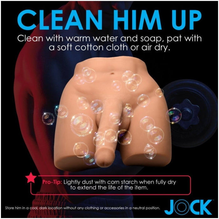 MALE MSTRBTR JOCK VIBE & SQUEEZING W/ POSEABLE DILDO
