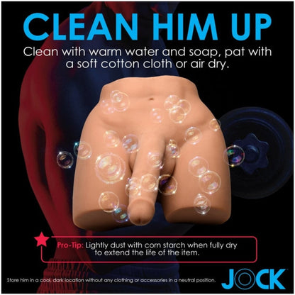 MALE MSTRBTR JOCK VIBE & SQUEEZING W/ POSEABLE DILDO