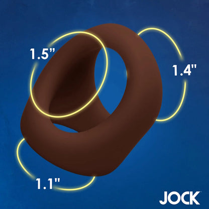 JOCK SILICONE COCK & BALL RING - DARK
