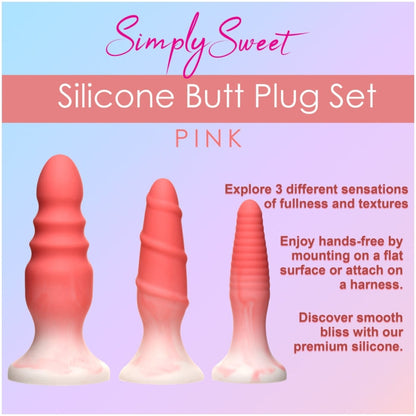 ANAL PLUG BLUE SIMPLY SWEET SILICONE SET