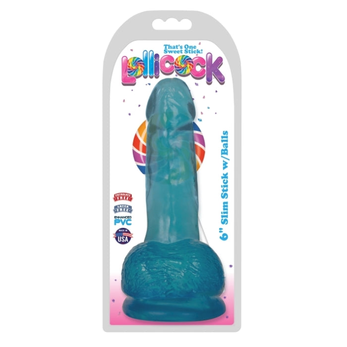 6IN SLIM STICK WITH BALLS - BERRY ICE