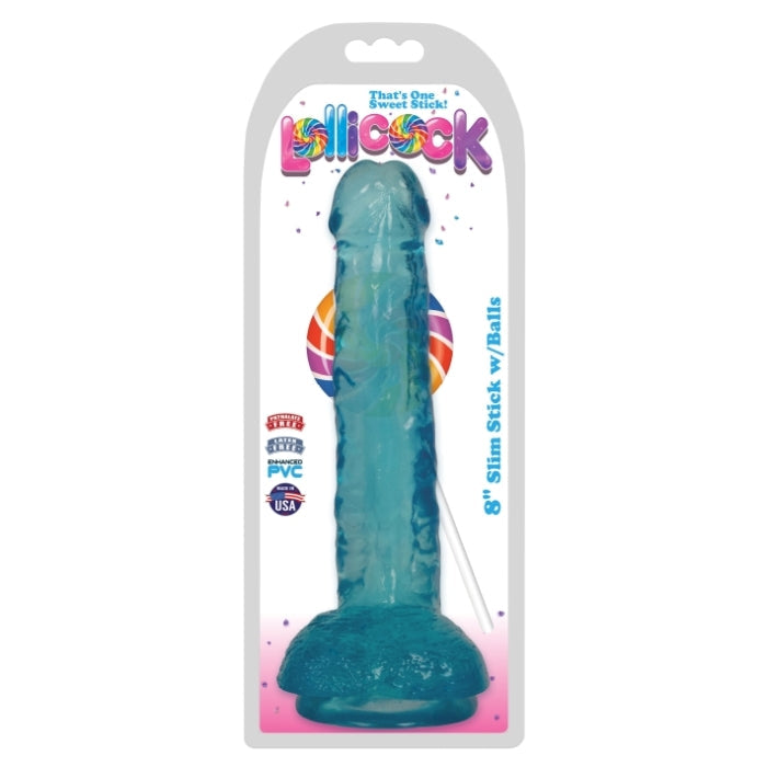 8IN SLIM STICK WITH BALLS - BERRY ICE
