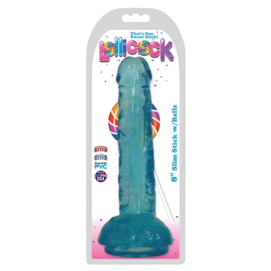 8IN SLIM STICK WITH BALLS - BERRY ICE