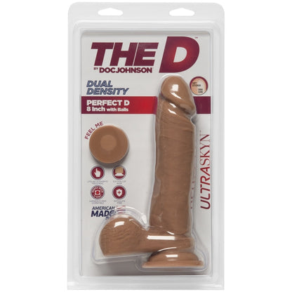 THE D PERFECT D 8" W/ BALLS - ULTRASKYN - CARAMEL