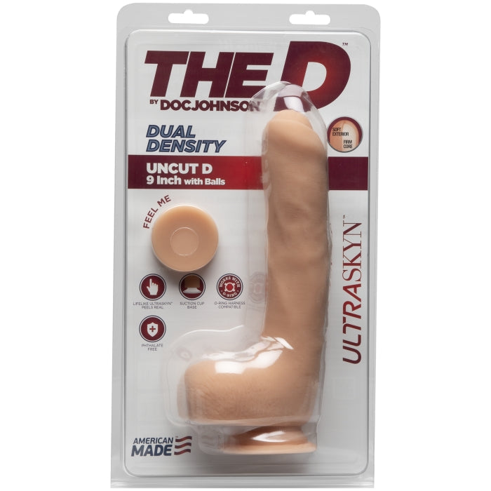 THE D UNCUT D 9" W/ BALLS - ULTRASKYN - VANILLA