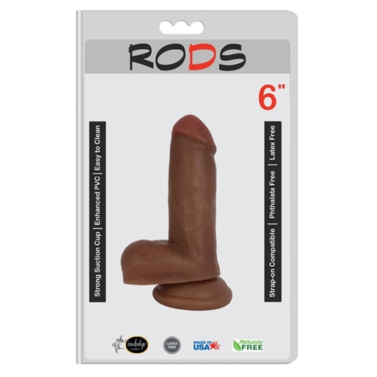 DONG WITH BALLS 6" CHOCOLATE RODS