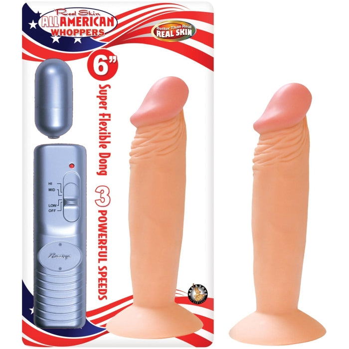 6 VIBRATING DONG WITH BULLET-FLESH