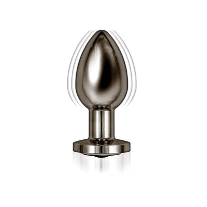 ASS-SATION REMOTE VIBRATING METAL PLUG-BLACK