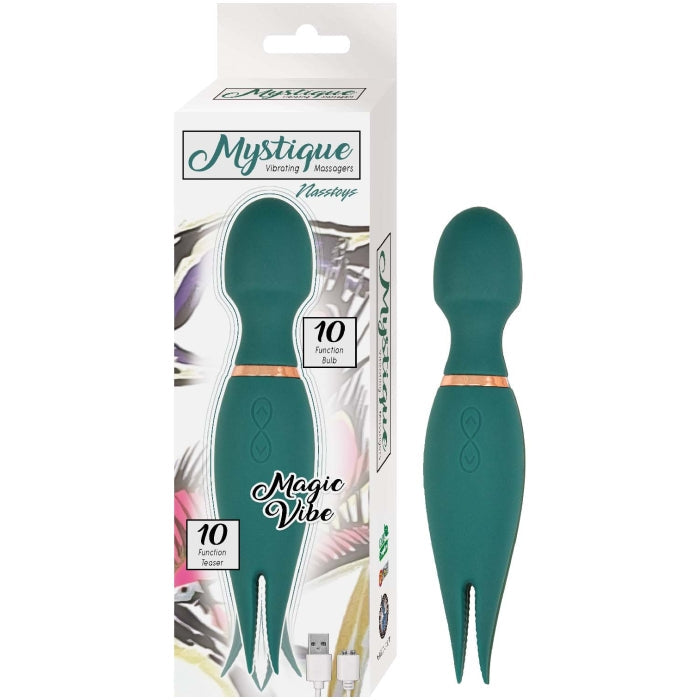 MYSTIQUE VIBRATING MASSAGERS MAGIC WAND-EGGPLANT