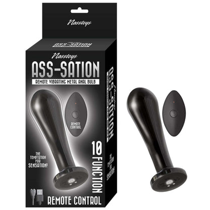 ASS-SATION REMOTE VIBRATING METAL ANAL BULB-BLACK