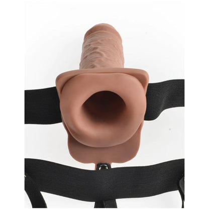 FETISH FANTASY SERIES 7" HOLLOW STRAP-ON WITH REMOTE