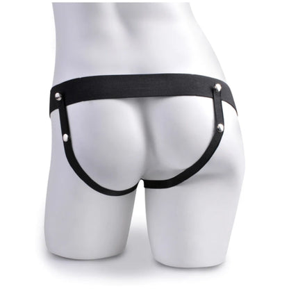 FF SERIES 6" HOLLOW STRAP-ON WITH REMOTE - LIGHT/BLACK