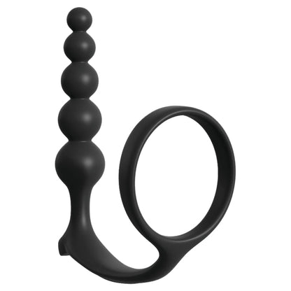 AFC ASS-GASM COCKRING ANAL BEADS - BLACK 10.5"