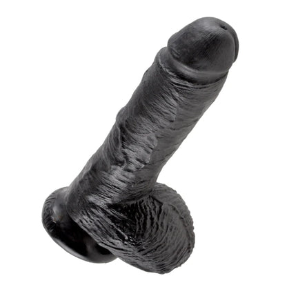 KING COCK 8" COCK W/ BALLS - BLACK