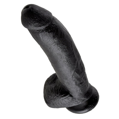KING COCK 9IN COCK WITH BALLS - BLACK