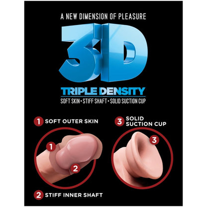 KING COCK PLUS 5" TRIPLE DENSITY COCK WITH BALLS - LIGHT