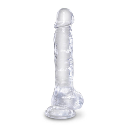 KING COCK CLEAR 8" W/ BALLS - CLEAR