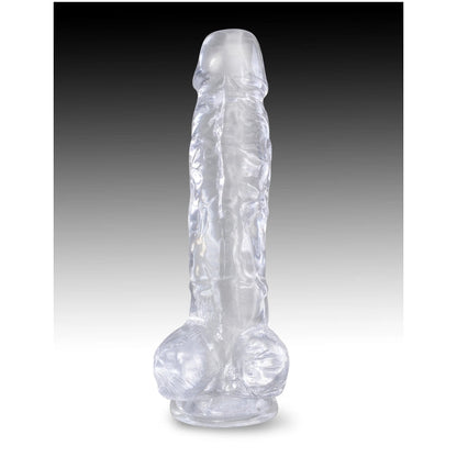 KING COCK CLEAR 8" W/ BALLS - CLEAR