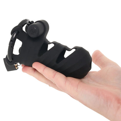 FANTASY C-RINGZ COCK BLOCKER WITH ASS-GASM PLUG  - BLACK