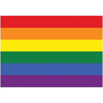 PRIDE RAINBOW FLAG W/STICK (12 IN x 18 IN) - SML