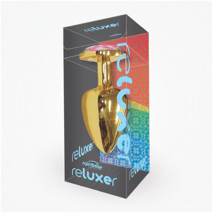 BUTT PLUG GOLD CHROME 3.75" THE RELUXER W/ SHIMMER