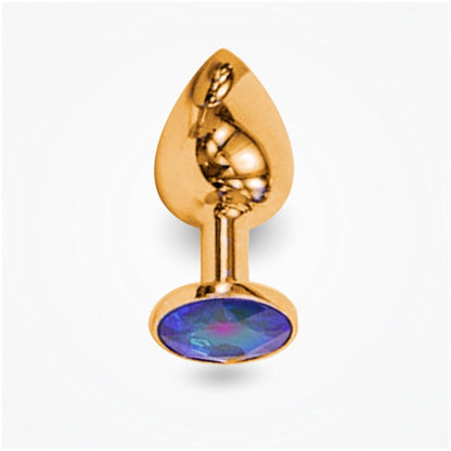 BUTT PLUG GOLD CHROME 3.75" THE RELUXER W/ SHIMMER