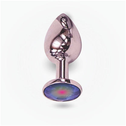 BUTT PLUG STEEL 4.75" THE RELUXER W/ SHIMMER