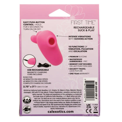 FIRST TIME RECHARGEABLE SUCK & PLAY - PINK