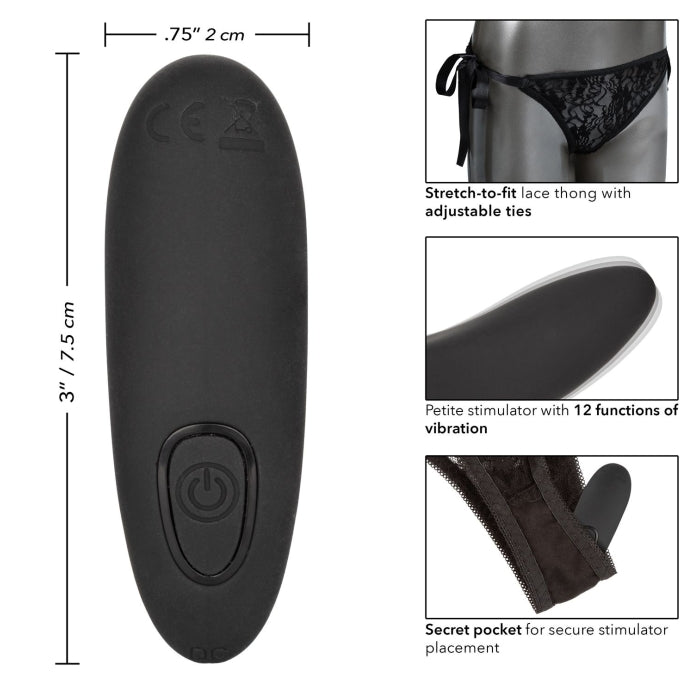 REMOTE CONTROL LACE THONG SET TOY LINGERIE