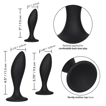 SILICONE ANAL CURVE KIT - BLACK