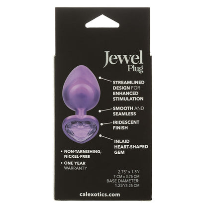 JEWEL LARGE AMETHYST HEART PLUG - PURPLE