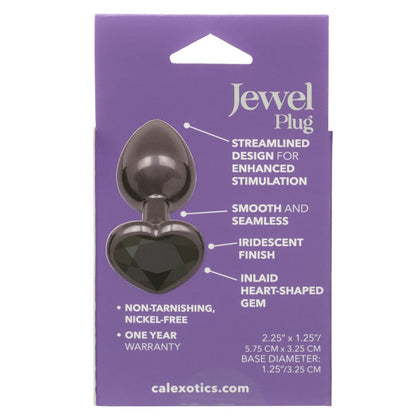 JEWEL SMALL DIAMOND HEART PLUG - BLACK