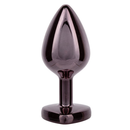 JEWEL LARGE BLACK DIAMOND HEART PLUG - BLACK