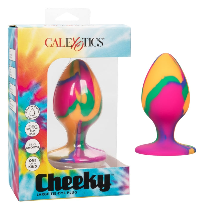 CHEEKY LARGE BUTT PLUG - TIE-DYE
