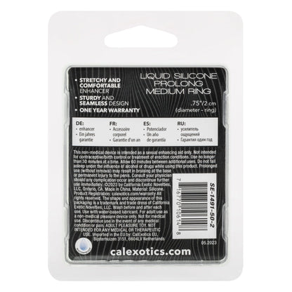 COCK RING MEDIUM BLACK ALPHA LIQUID SILICONE PROLONG