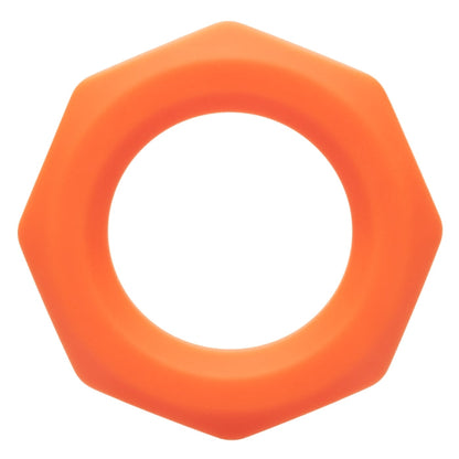 ALPHA LIQUID SILICONE SEXAGON RING - ORANGE