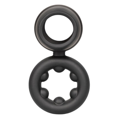 ALPHA LIQUID SILICONE DUAL MAGNUM RING - BLACK